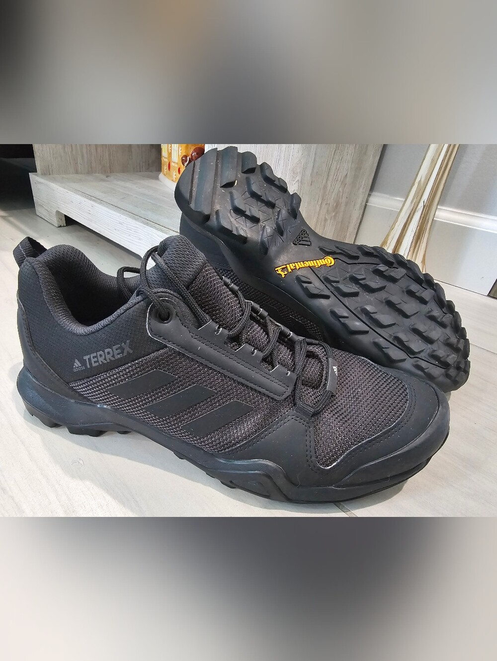 Adidas Terrex Men's Black Hiking Trail Running Shoes Sneakers Size 10